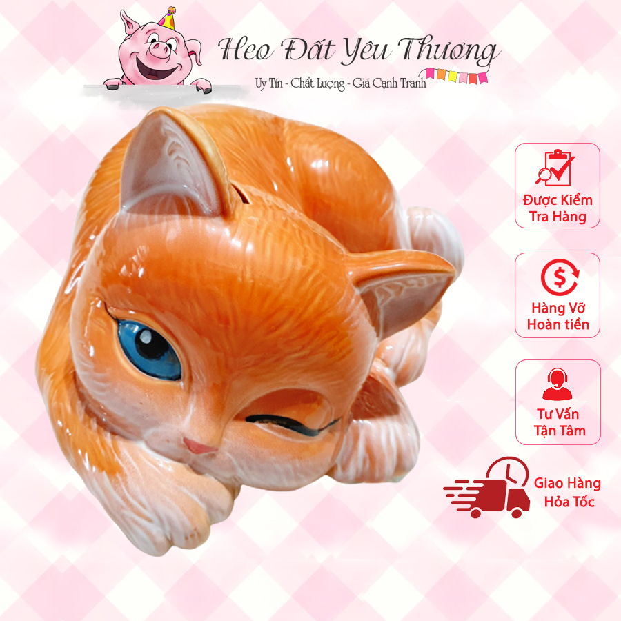 Mèo Jumpei Gốm Sứ Tiết Kiệm