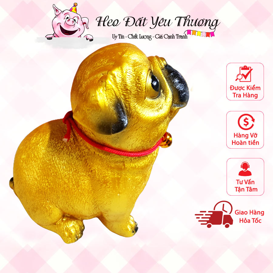 Chó tiết kiệm 5D - thạch cao