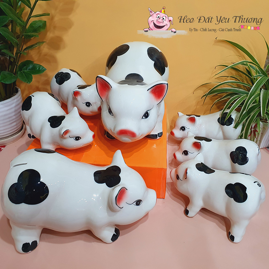 Heo Đốm - Bộ lợn Tiết Kiệm trang trí