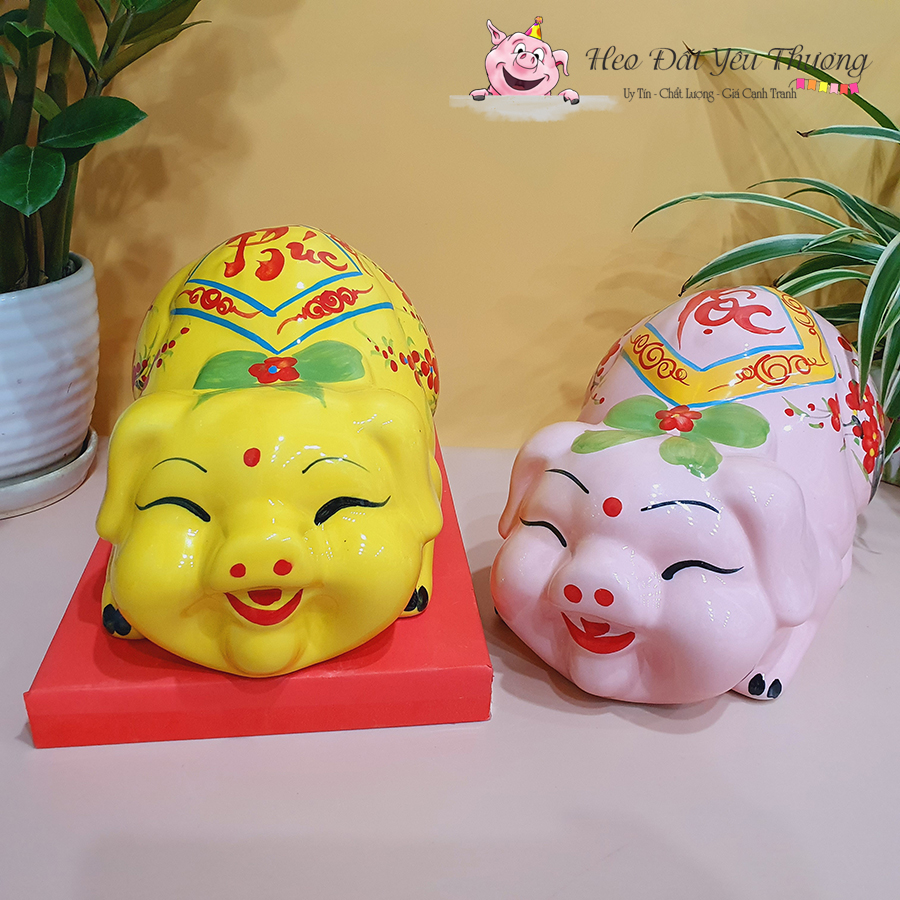 Heo Đất Bát Tràng Mắt Híp Gốm Sứ