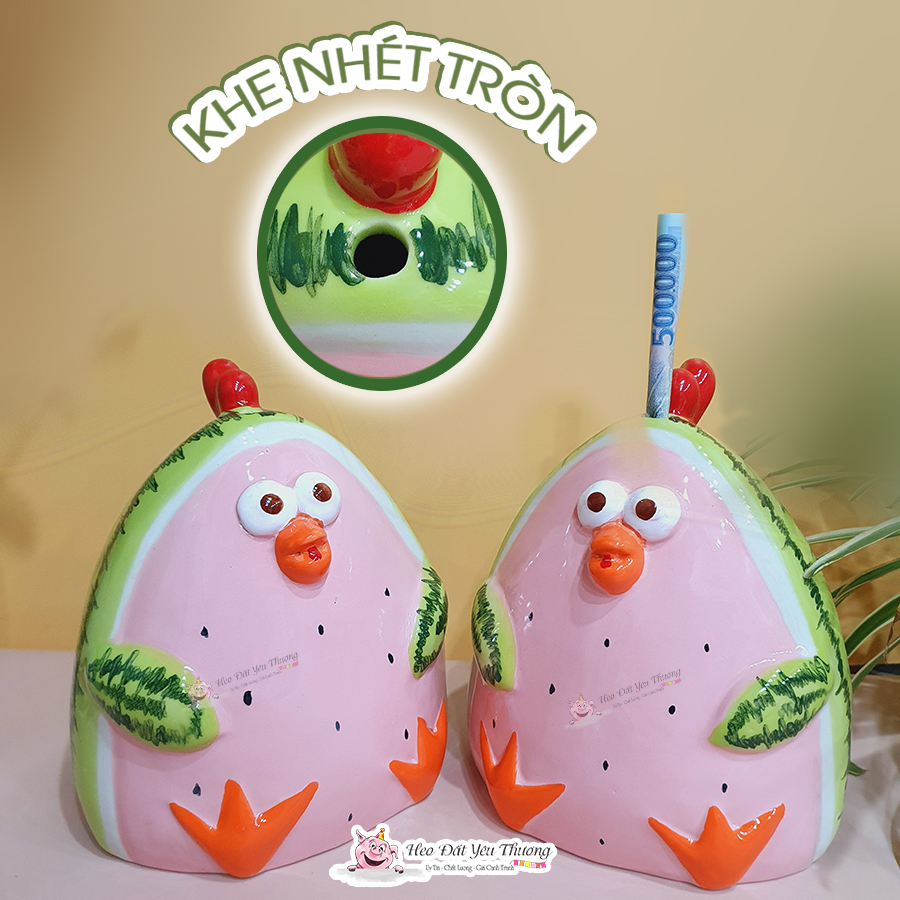 Gà dưa tiết kiệm gốm sứ