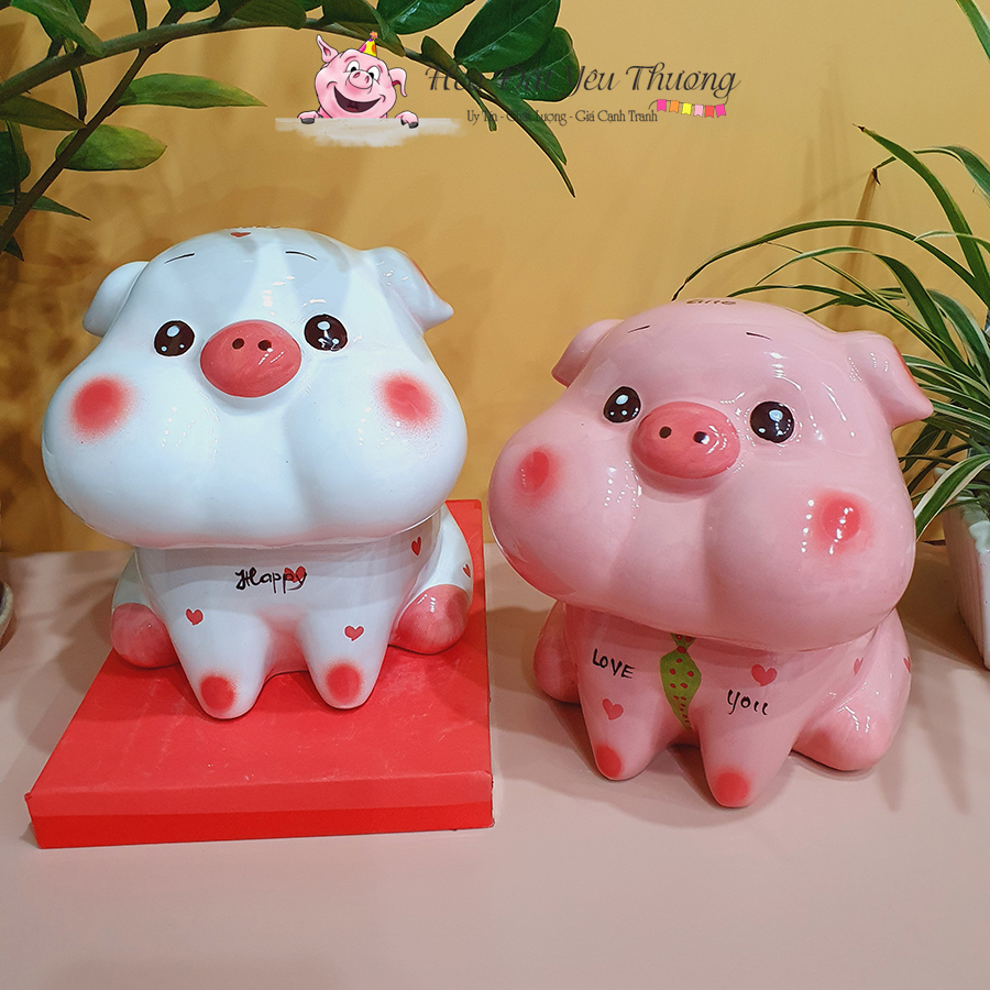 Heo Béo Cute Má Bánh Bao Gốm Sứ