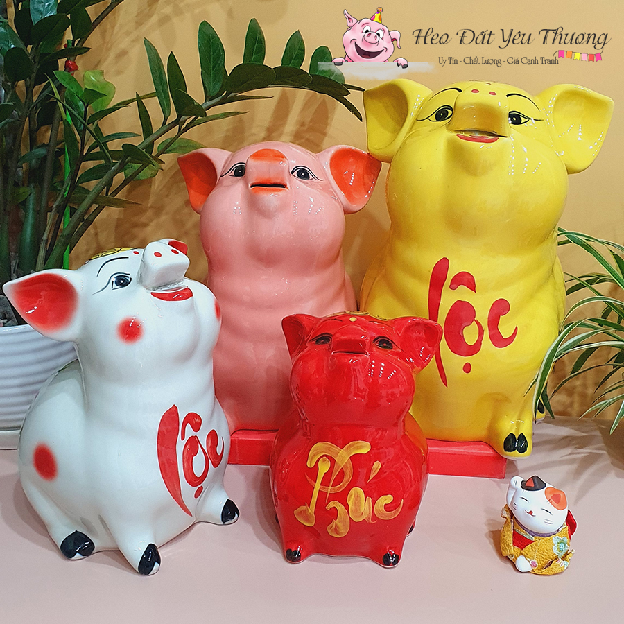 Heo Sứ Ngậm Tiền Hút Lộc