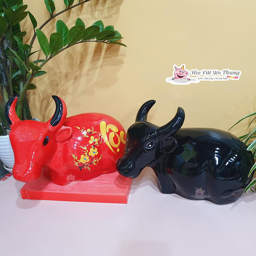 Trâu sừng Gốm Sứ Tiết Kiệm