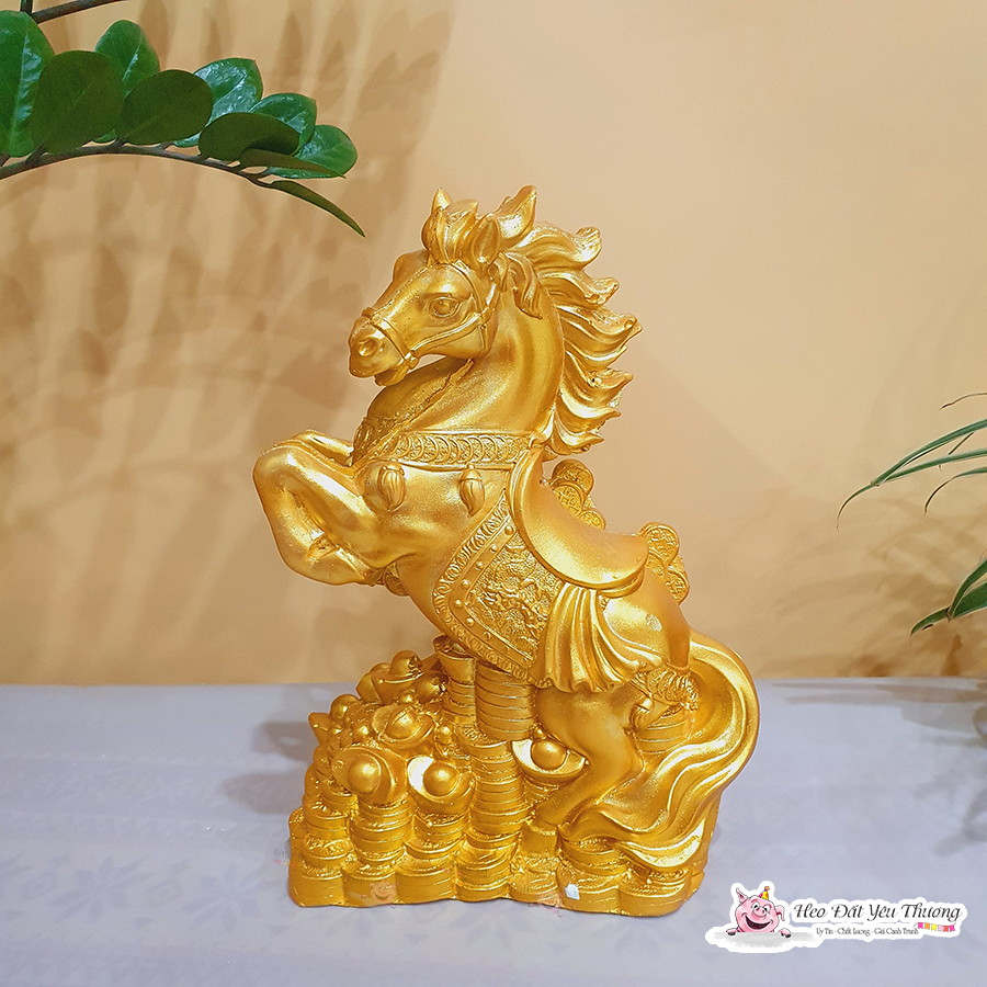 Tượng Ngựa Vàng tiết kiệm trang trí quà tặng