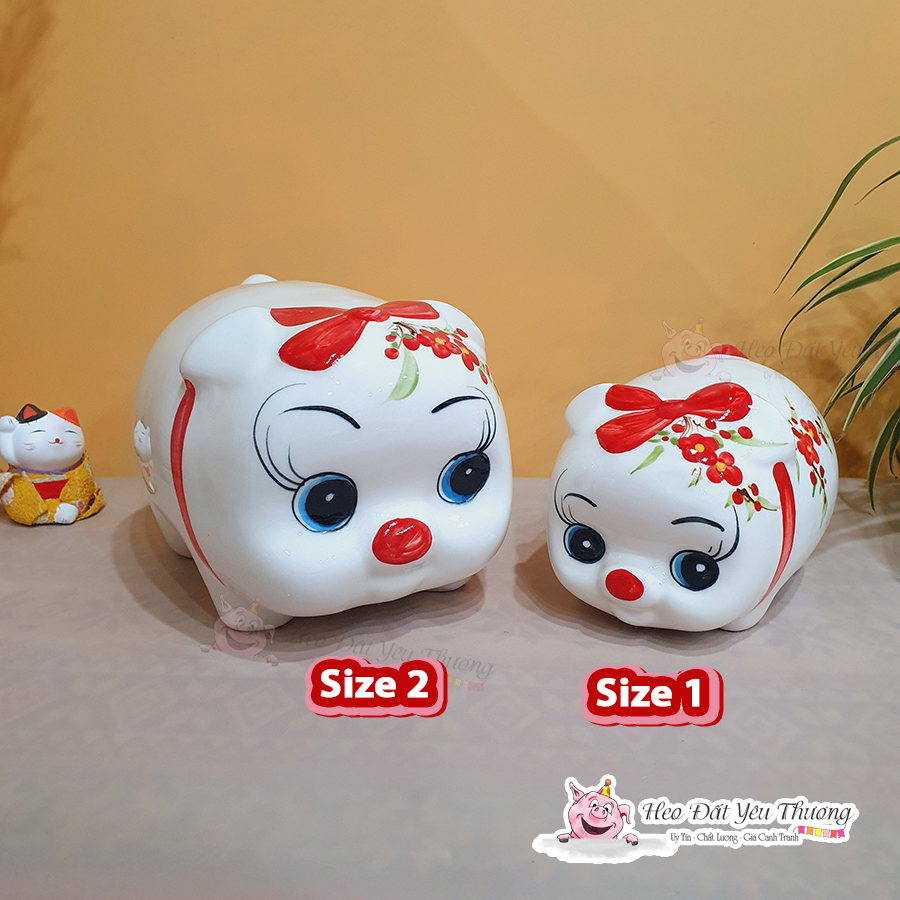 Heo Sữa Dáng Dài Gốm Sứ