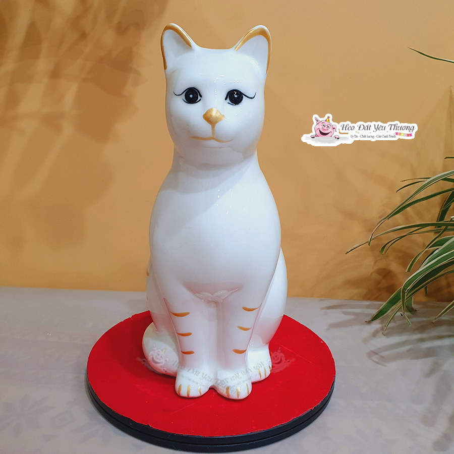 Mèo Đại Cát Gốm Sứ