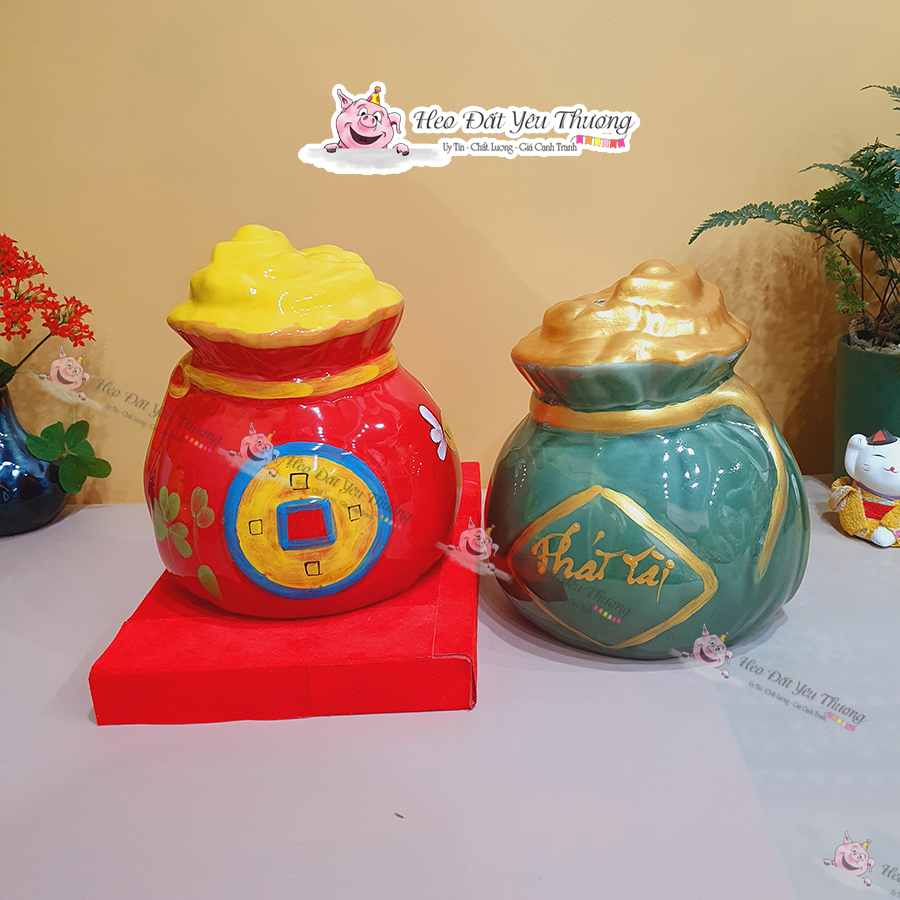Túi Tiền Tài Lộc Gốm Sứ